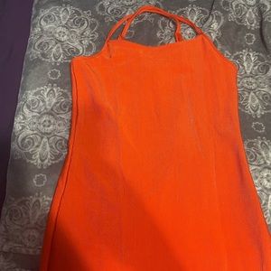 Orange red bodycon Dress
